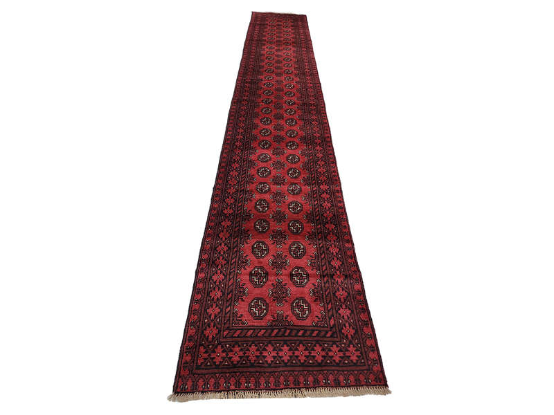 Beautiful 5 Meter Red Afghan Handmade Runner 476 x 77 CM