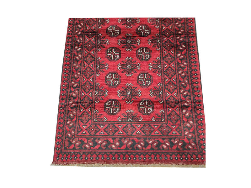 Beautiful Red Afghan Carpet 280 x 80 cm