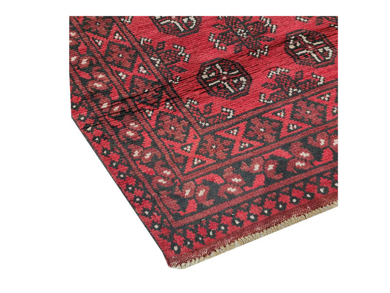 Beautiful Red Afghan Carpet 280 x 80 cm