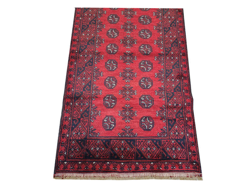 Gorgeous Red Afghan Carpet 287 x 83  cm