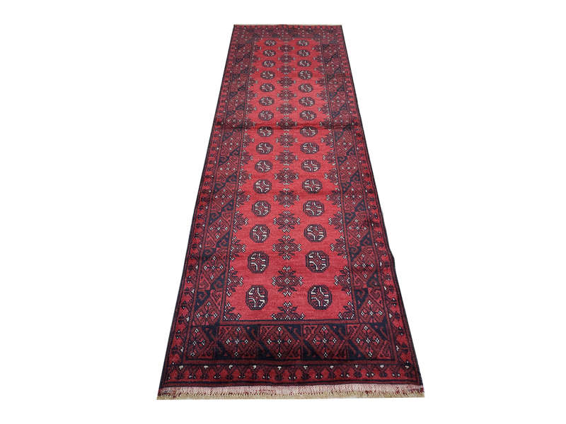 Gorgeous Red Afghan Carpet 287 x 83  cm