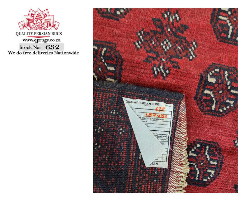 Gorgeous Red Afghan Carpet 287 x 83  cm