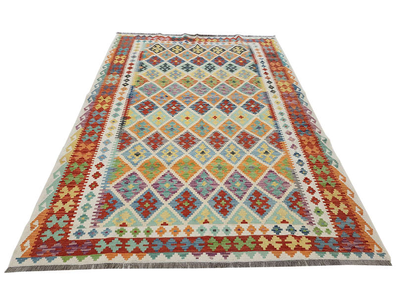 Gorgeous Afghan Handwoven Choubi Kilim 292 X 209 CM