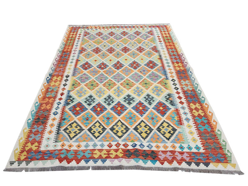Gorgeous Afghan Handwoven Choubi Kilim 292 X 209 CM