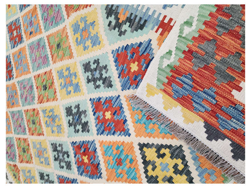 Gorgeous Afghan Handwoven Choubi Kilim 292 X 209 CM