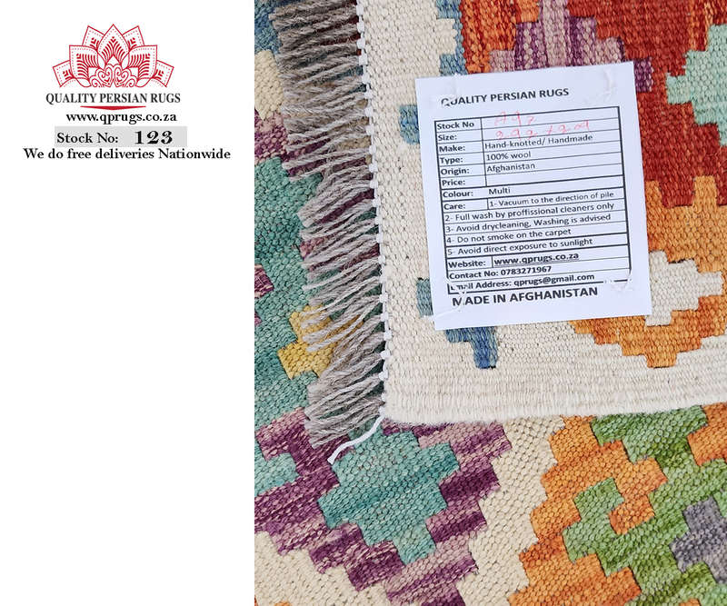 Gorgeous Afghan Handwoven Choubi Kilim 292 X 209 CM