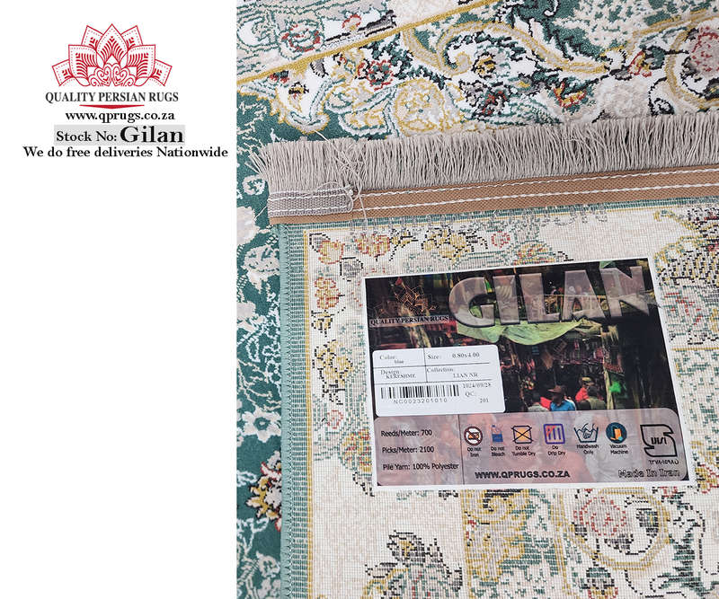Beautiful Green Persian Machine Made Runner 400 x 80 CM