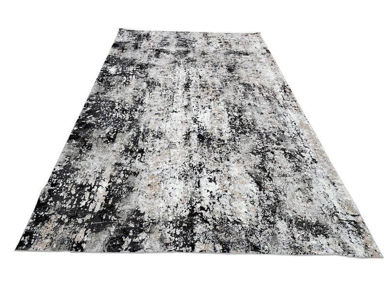 Grey And Black Machine Made Carpet 400 x 300 CM