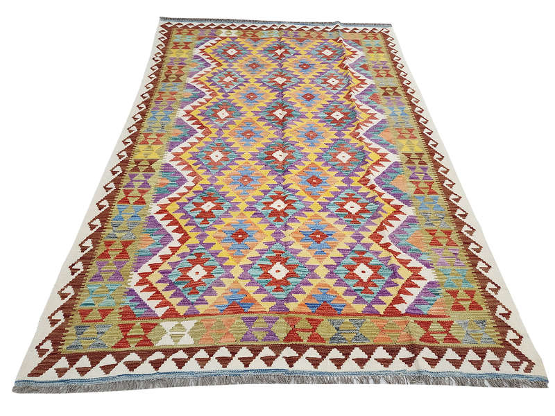 Afghan Handwoven Choubi Kilim 264 x 177 CM