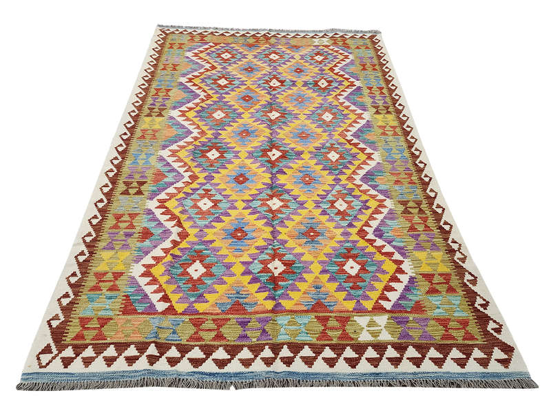 Afghan Handwoven Choubi Kilim 264 x 177 CM