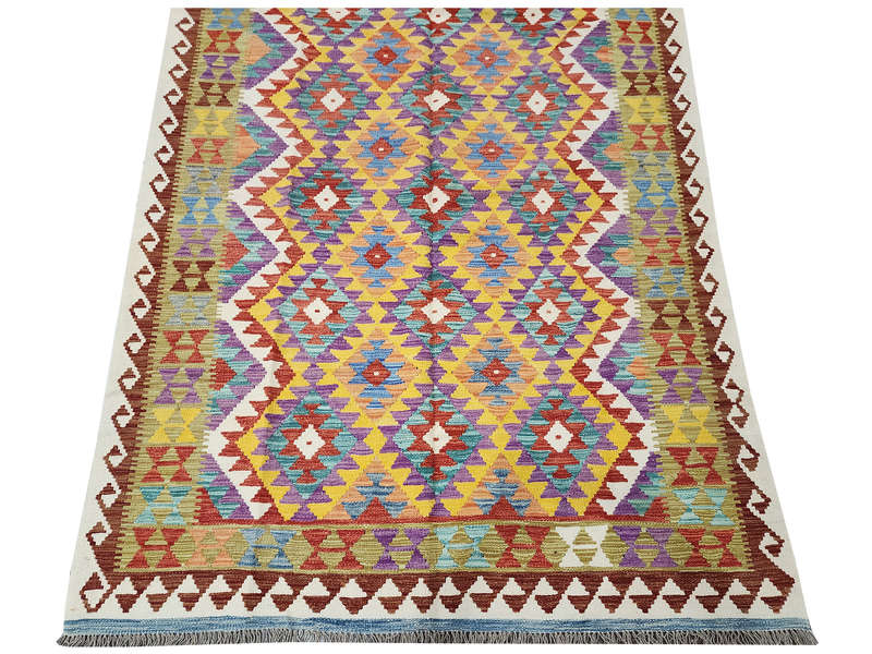 Afghan Handwoven Choubi Kilim 264 x 177 CM