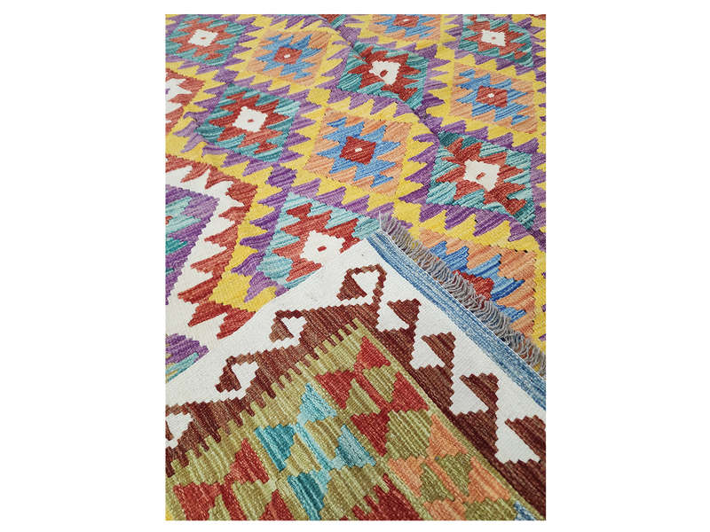Afghan Handwoven Choubi Kilim 264 x 177 CM
