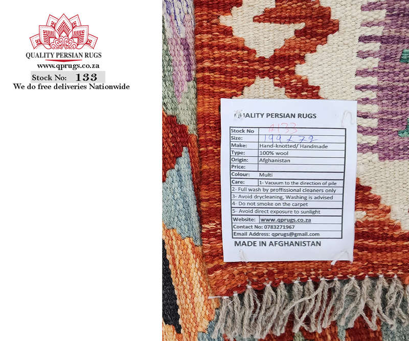 Gorgeous Afghan Choubi Kilim Runner 199 x 72 CM