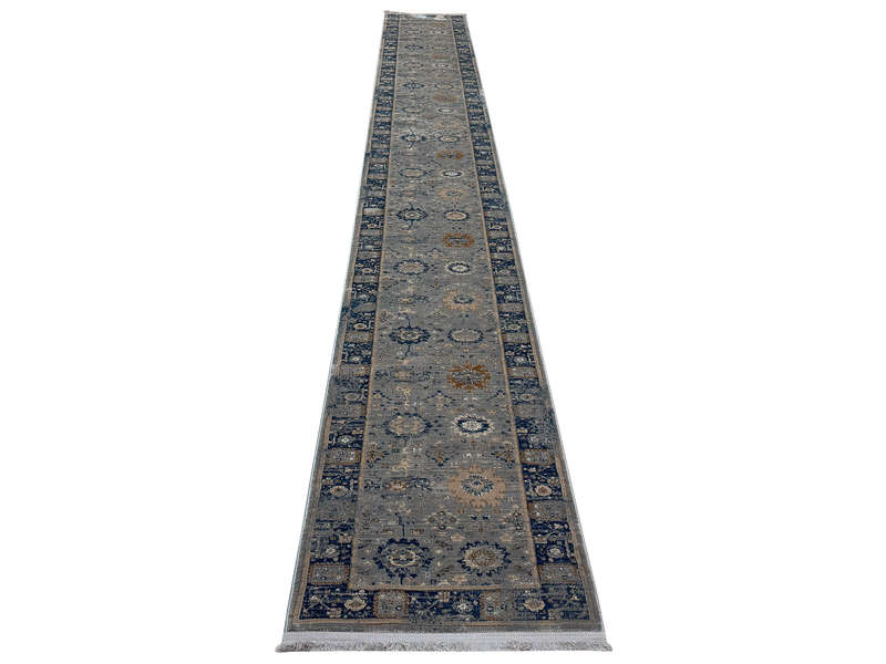 6 Meter Grey Machine Made Runner 600 x 80 CM