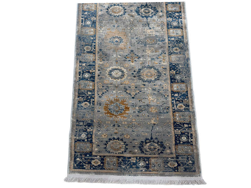 6 Meter Grey Machine Made Runner 600 x 80 CM