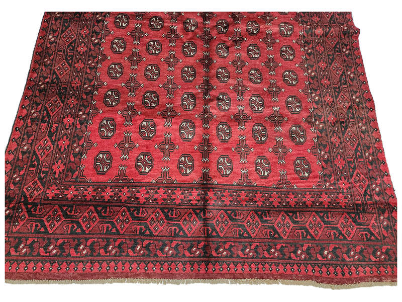 Beautiful Red Afghan Handmade Carpet 284 x 196 CM