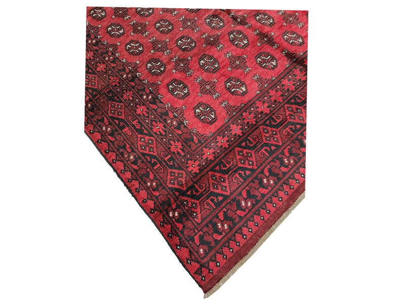 Beautiful Red Afghan Handmade Carpet 284 x 196 CM