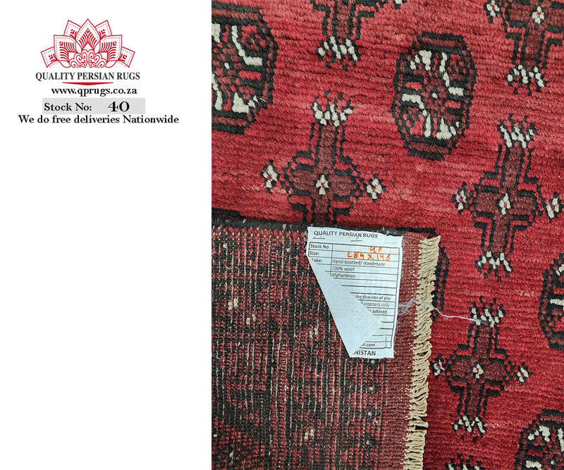 Beautiful Red Afghan Handmade Carpet 284 x 196 CM