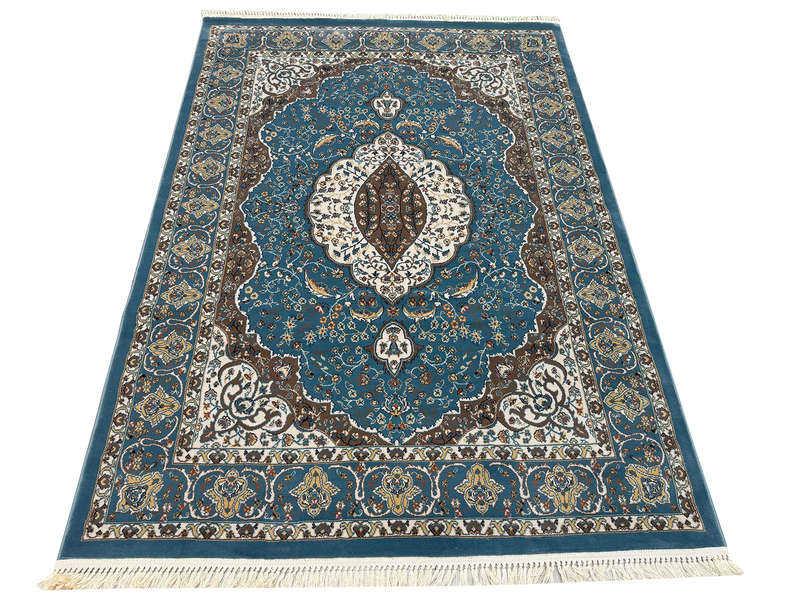 Blue Color Persian Design Machine Made Carpet 230 x 160 CM
