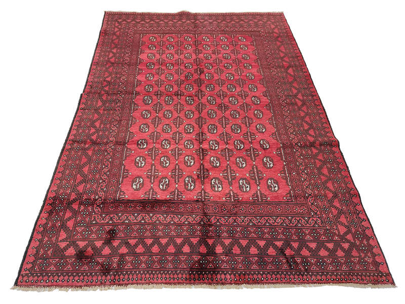 Gorgeous Red Afghan Handmade Carpet 293 x 197 CM