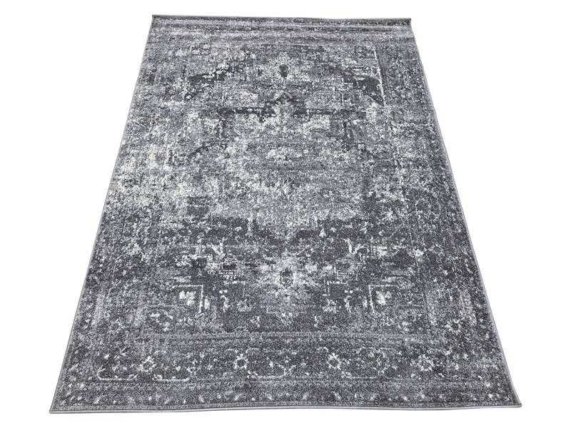 Dark Grey Vintage Style Carpet 230 x 160 CM