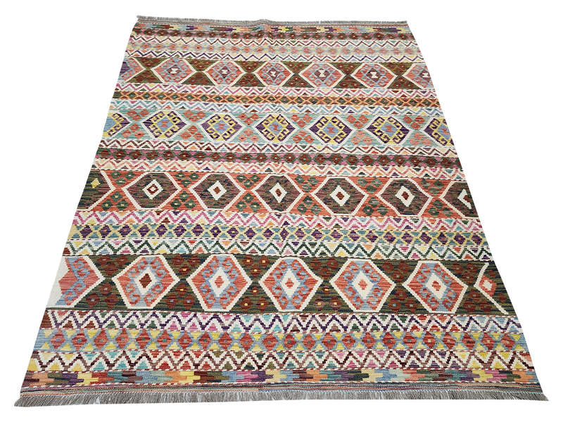 Beautiful Afghan Handwoven Choubi Kilim 230 x 183 CM