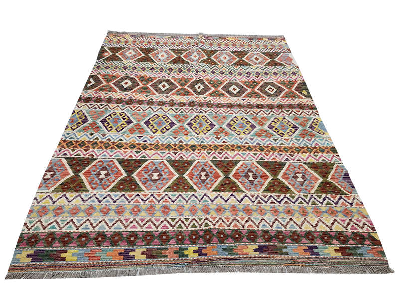 Beautiful Afghan Handwoven Choubi Kilim 230 x 183 CM