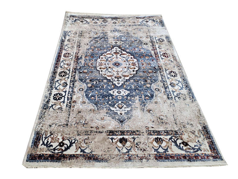 Fine Blue Vintage Style Carpet 180 x 120 cm