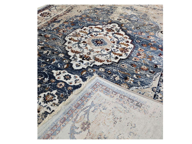 Fine Blue Vintage Style Carpet 180 x 120 cm