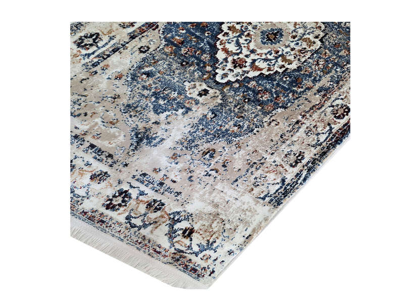 Beautiful Blue Vintage Style Carpet Runner 800 x 80cm