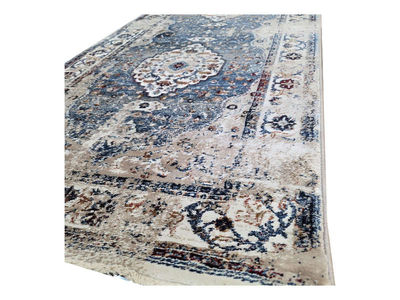 Fine Blue Vintage Style Carpet Runner 300 x 80cm