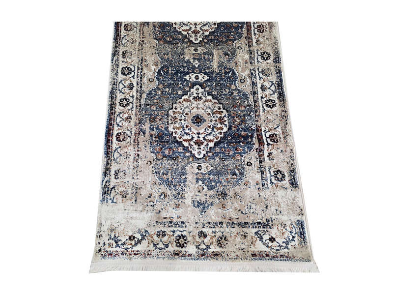 Gorgeous Blue Vintage Style Carpet Runner 400 x 80cm