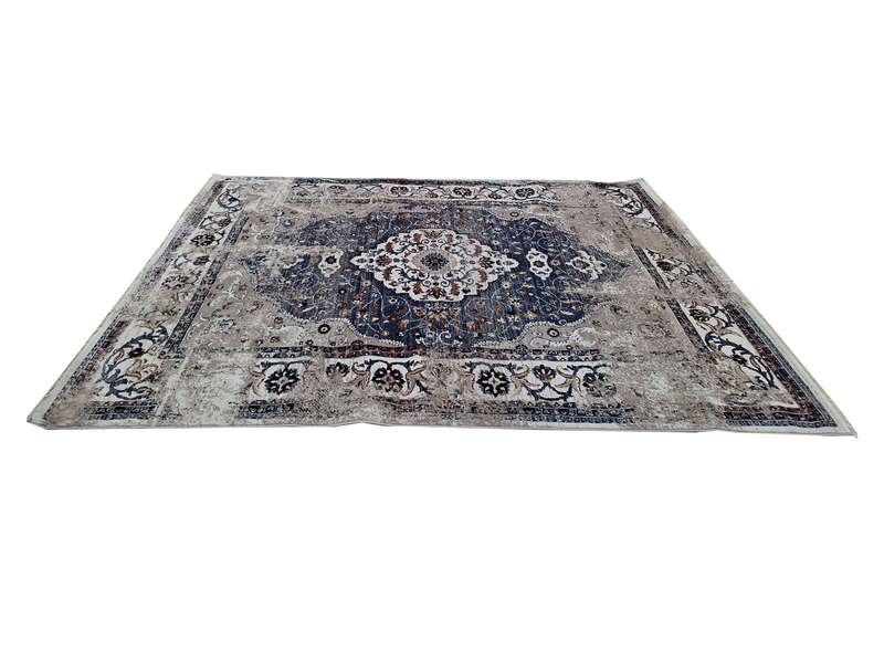Blue Vintage Style Carpet 340 x 240 cm (3.5x2.5m)