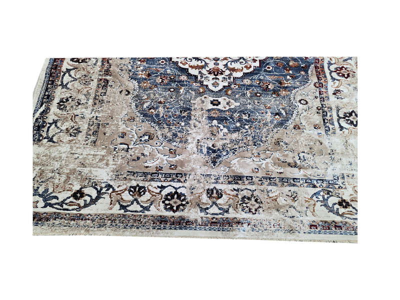 Blue Vintage Style Carpet 340 x 240 cm (3.5x2.5m)