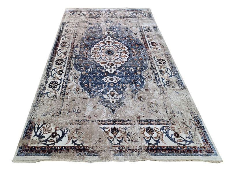 Blue Vintage Style Carpet 400 x 300 CM (4x3m)