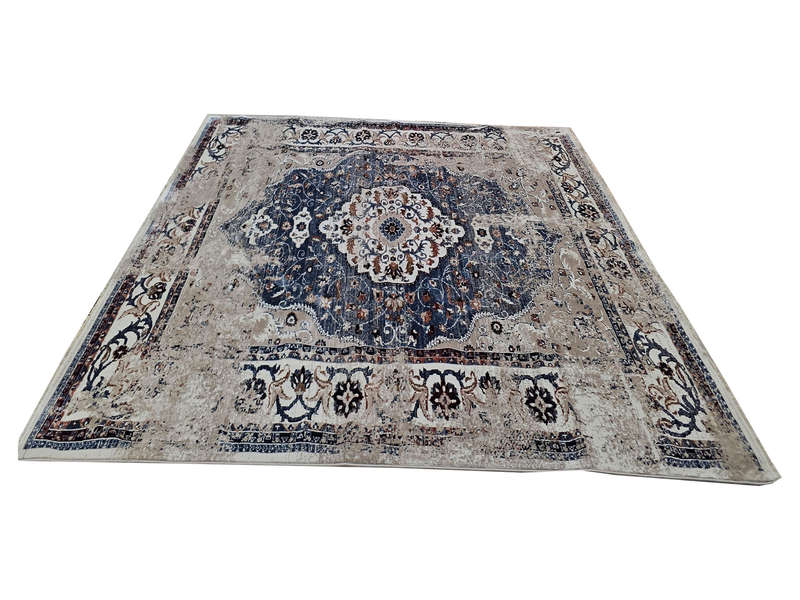 Blue Vintage Style Carpet 400 x 300 CM (4x3m)
