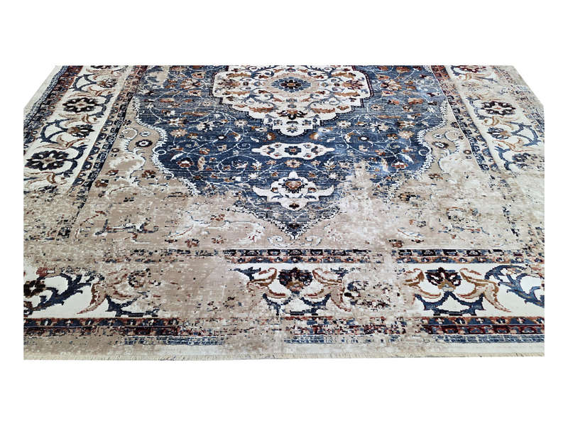 Blue Vintage Style Carpet 400 x 300 CM (4x3m)