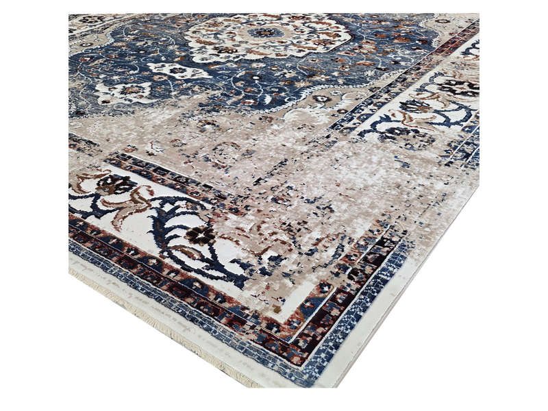 Blue Vintage Style Carpet 400 x 300 CM (4x3m)