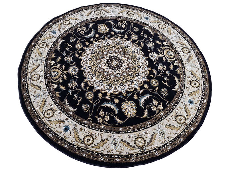 Fine Quality Navy Persian Style Round Carpet 200 x 200 CM