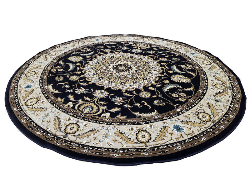 Fine Quality Navy Persian Style Round Carpet 200 x 200 CM