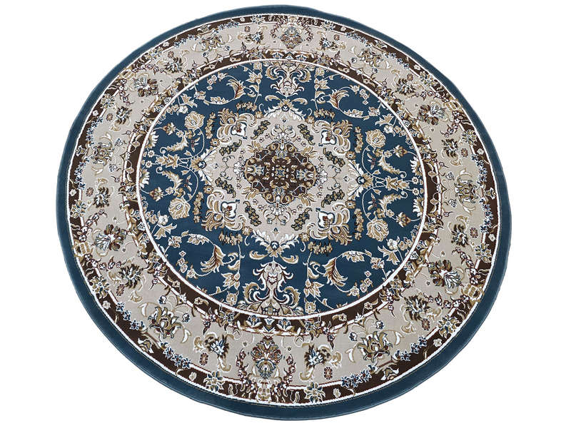 Stunning Blue Persian Style Round Carpet 200 x 200 CM