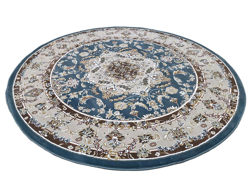 Stunning Blue Persian Style Round Carpet 200 x 200 CM