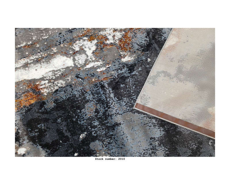 Black and gold modern design Carpet 230 x 160 CM
