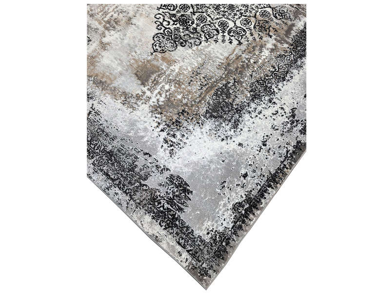Grey And Black Vintage Machine Made Carpet 290 X 200 CM