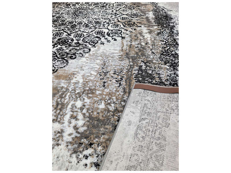 Grey And Black Vintage Machine Made Carpet 290 X 200 CM