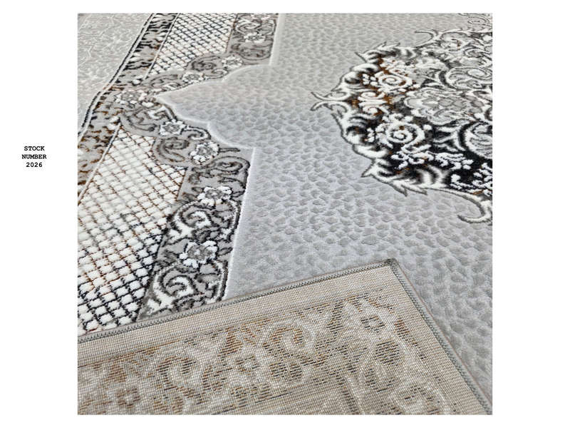 Fine Grey Persian design Carpet 230 x 160 CM