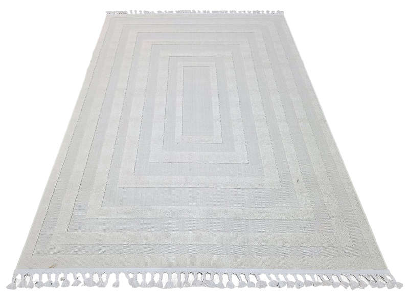 Cream Machine Made Jute Carpet 290 X 200 CM
