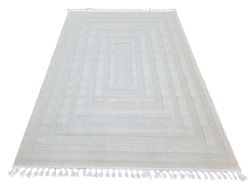 Cream Machine Made Jute Carpet 290 X 200 CM