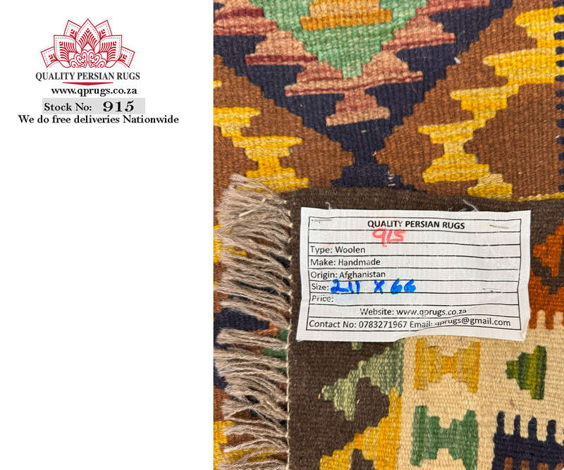 Gorgeous Afghan Maimana Kilim Runner 211 x 66 CM