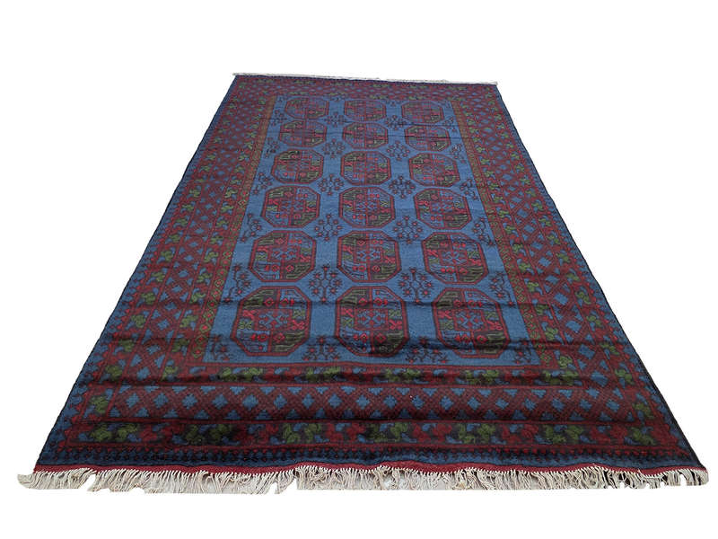 Beautiful Afghan Kunduz Elephant Foot Design Carpet 287 x 193 CM